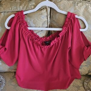 NWOT Tally Weijl cold shoulder red top